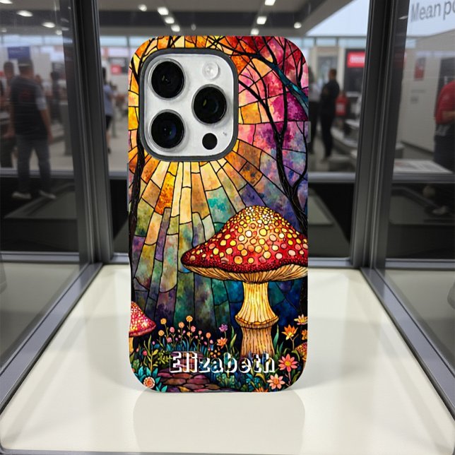 Stained Glass Mushroom Light Path Case-Mate iPhone Case (Creator Uploaded)