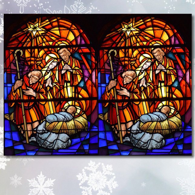 Stained Glass Nativity Christmas Pretty Decoupage Tissue Paper (Creator Uploaded)