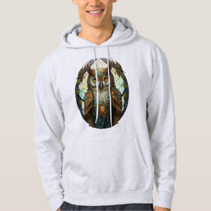 Stained Glass Owl 1 Hoodie
