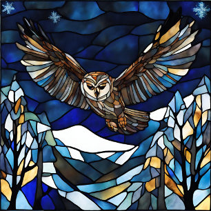 Stained Glass Owl Ornament