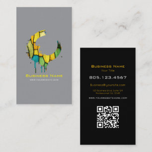Stained Glass Paint Swirl Design – Custom Editable Business Card
