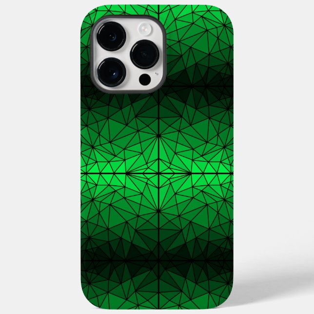 Stained glass pattern 02.Green.Black Line BG Case-Mate iPhone Case (Back)