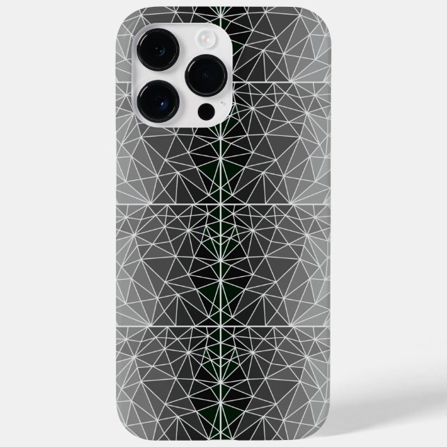 Stained glass pattern 03.Grey.Offwhite Line BG Case-Mate iPhone Case (Back)