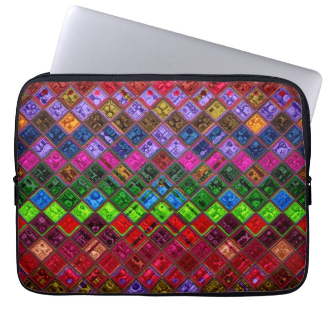 Stained Glass Pattern #5 Laptop Sleeve (Front)