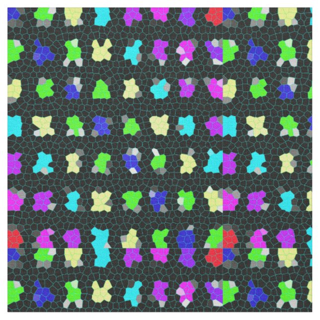 Stained Glass Pattern, Fabric (Close Up)