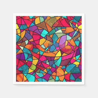 Stained glass pattern napkin