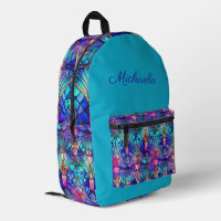Stained Glass Pattern on Turquoise - Personalised