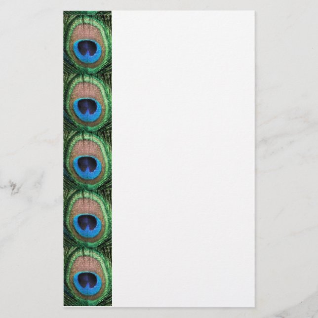 Stained Glass Peacock Stationery (Front)