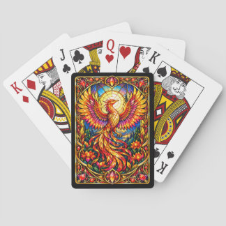 Stained Glass Phoenix Playing Cards