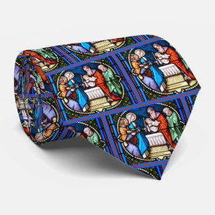 Stained Glass Presentation of Jesus in Temple Tie