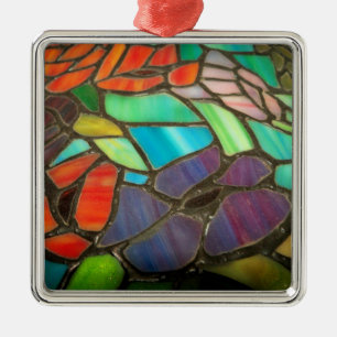 Stained Glass Purple Flower Ornament