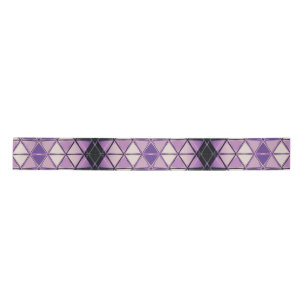 Stained Glass Purple Snowflake Satin Ribbon