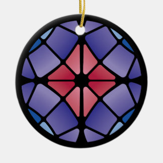 Stained Glass (Radial - Midnight) Ceramic Tree Decoration