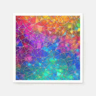 Stained Glass Rainbow Pattern Napkin