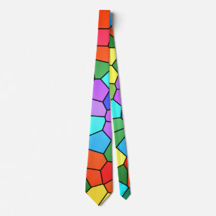 Stained Glass Rainbow Tie