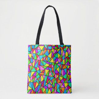 Stained Glass Rainbow Tote Bag