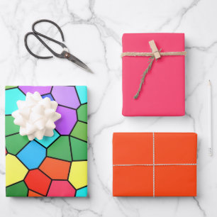 Stained Glass Rainbow  Wrapping Paper Sheets
