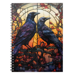 Stained Glass Ravens Notebook
