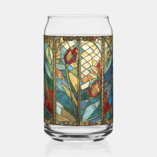 Stained Glass Red Chief Poppies at Sunrise