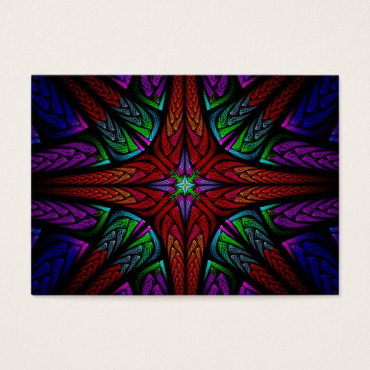 Stained glass red cross business card
