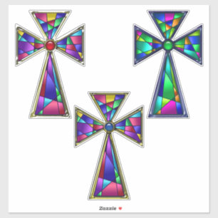 Stained Glass Religious Crosses Easter
