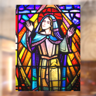 Stained Glass Religious Mary    Window Cling