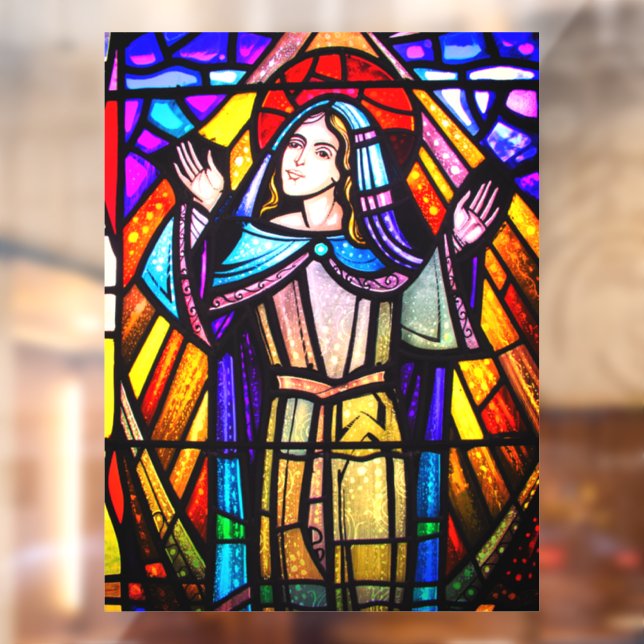 Stained Glass Religious Mary |  Window Cling (Sheet 2)
