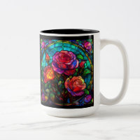 Stained Glass Rose Bouquet Right handed
