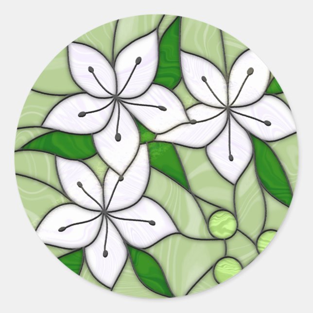 Stained Glass Round Stickers (Front)