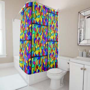 Stained Glass Shower Curtain
