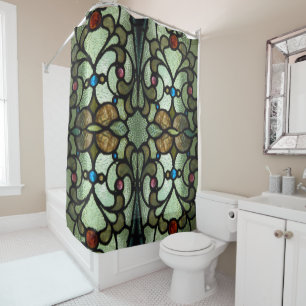 Stained Glass Shower Curtain