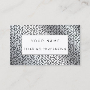 Stained Glass Silver Business Card