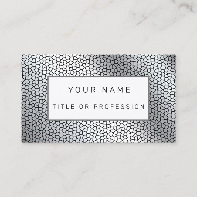 Stained Glass Silver Business Card (Front)