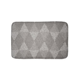 Stained Glass Silver Diamond Pattern Bath Mat
