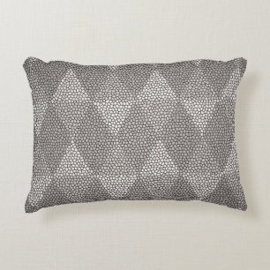 Stained Glass Silver Diamond Pattern Decorative Cushion