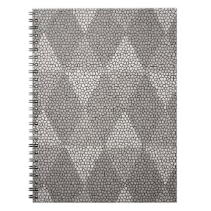 Stained Glass Silver Diamond Pattern Notebook