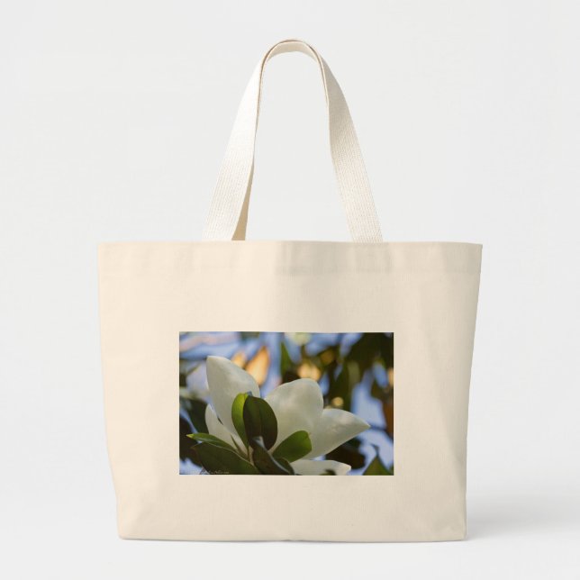Stained Glass Sky Southern Magnolia Gifts Apparel Large Tote Bag (Front)