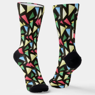 Stained Glass Small Pattern Christmas Crew Socks