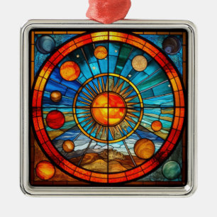 Stained Glass Solar System Ornament