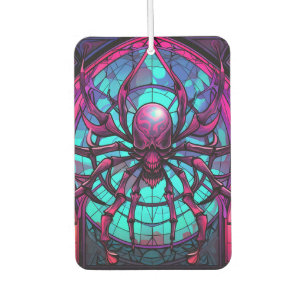 Stained glass spider car air freshener