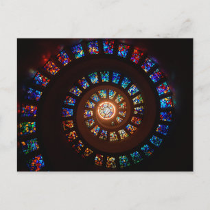 Stained Glass Spiral Window Postcard