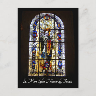 Stained Glass - St. Mere Eglise Postcard