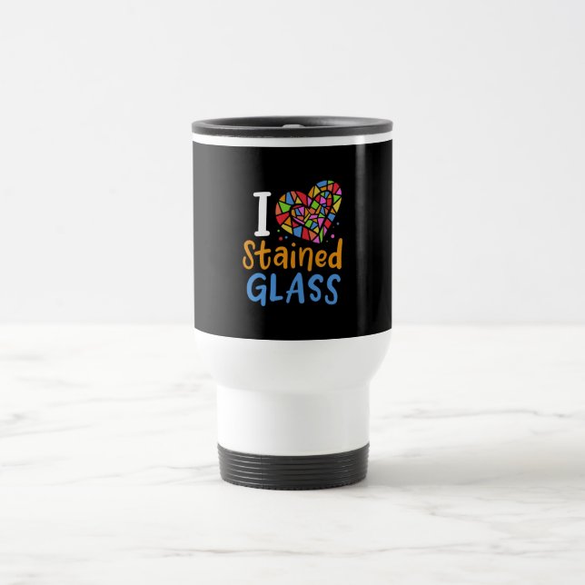 Stained Glass Stained Glass Artist Travel Mug (Center)