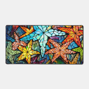 Stained Glass Starfish Desk Mat