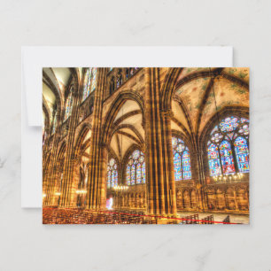 Stained Glass Strasbourg Cathedral Postcard
