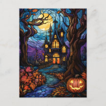 Stained Glass style haunted house