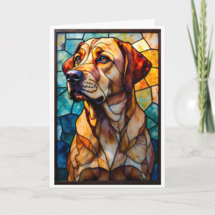 Stained Glass Style Labrador Retreiver Dog  Card