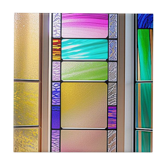 Stained glass style pattern tile (Front)