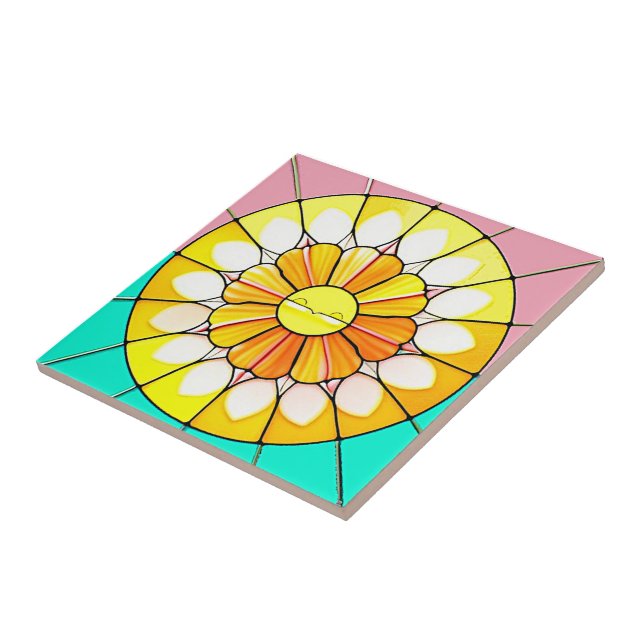 Stained glass style pattern tile (Side)