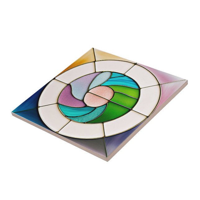 Stained glass style pattern tile (Side)